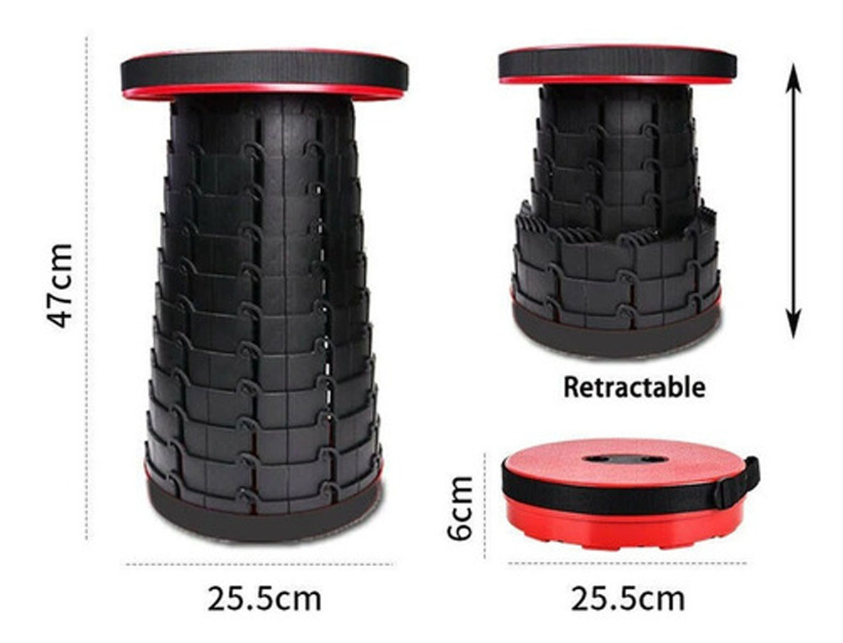 Silla Plegable Taburete Telescópico Adul ROJO